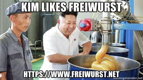 Kim likes Freiwurst